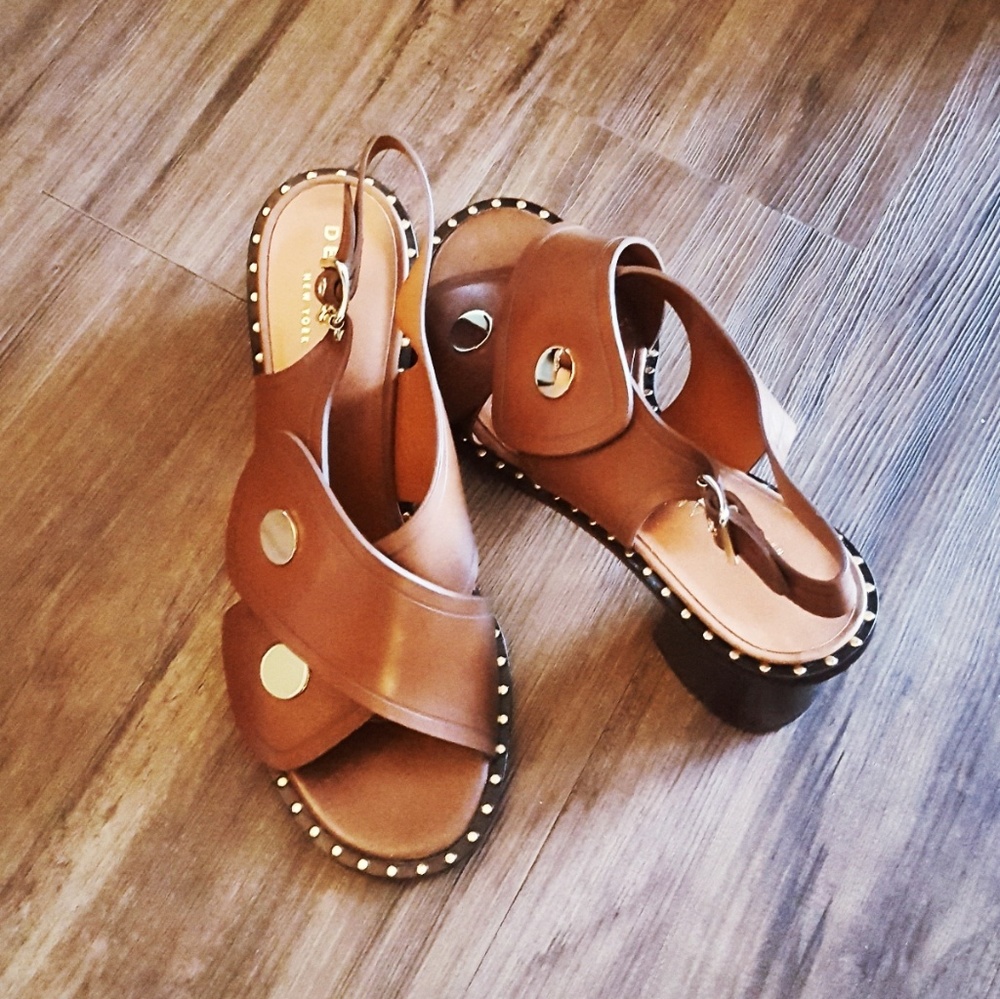 Derek Lam Italy Lagos Leather Block Heel Sandals